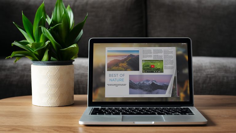 travel magazine example with nature topic