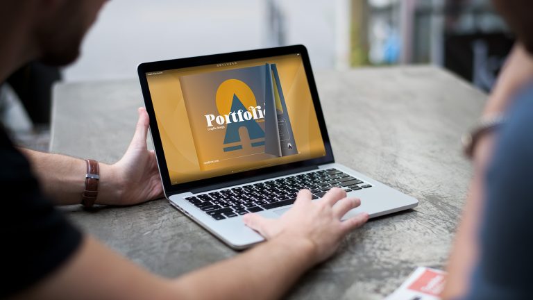 showing-on-online-portfolio-on-laptop