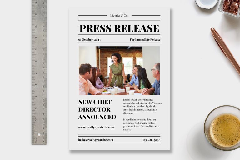 Grey newspaper template