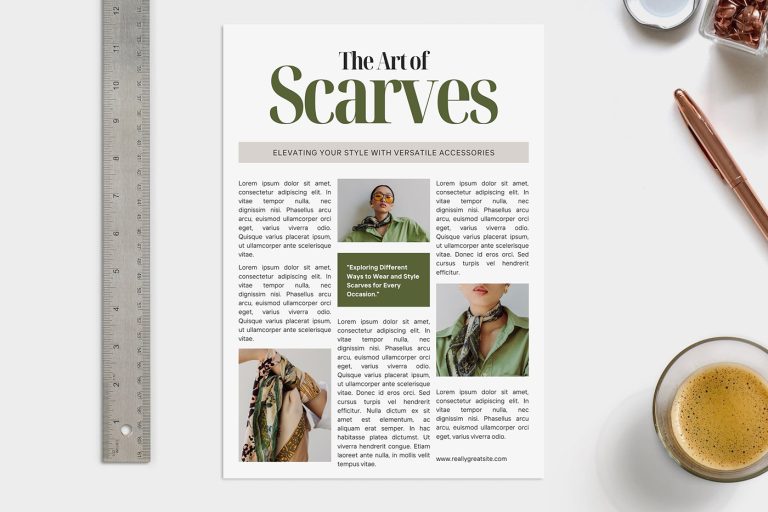 Vert et beige Mode simple et élégante Article Page