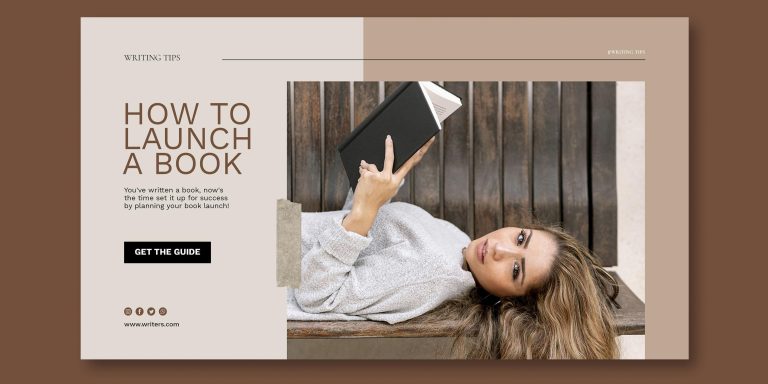 Book launch banner template