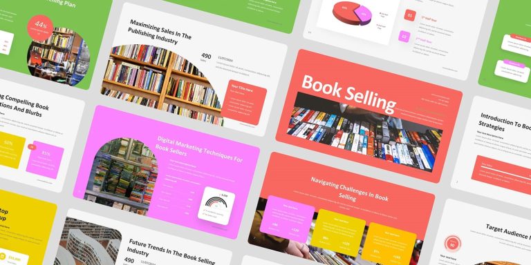 Vibrant pastel book presentation designs