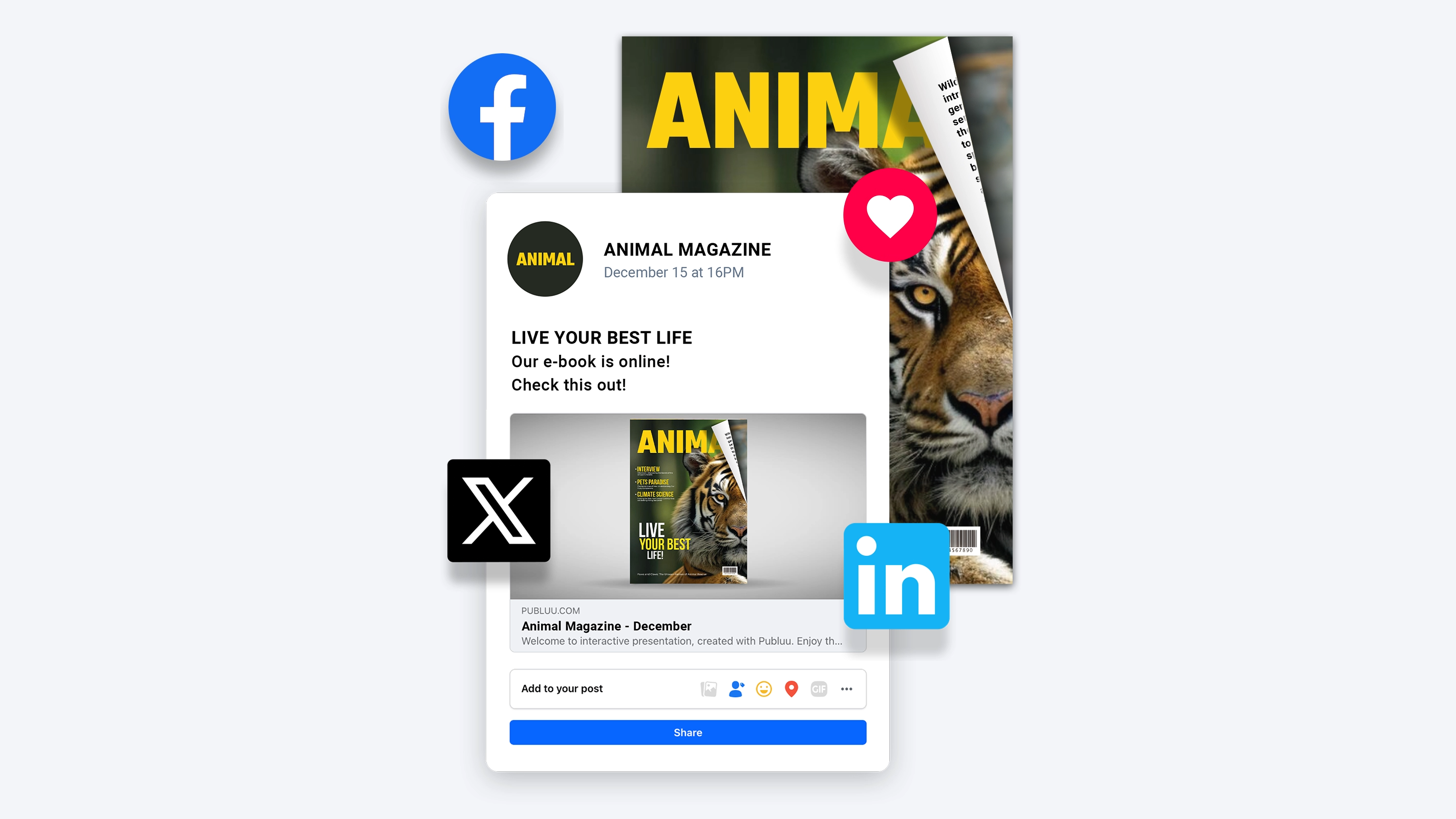 facebook post flipbook