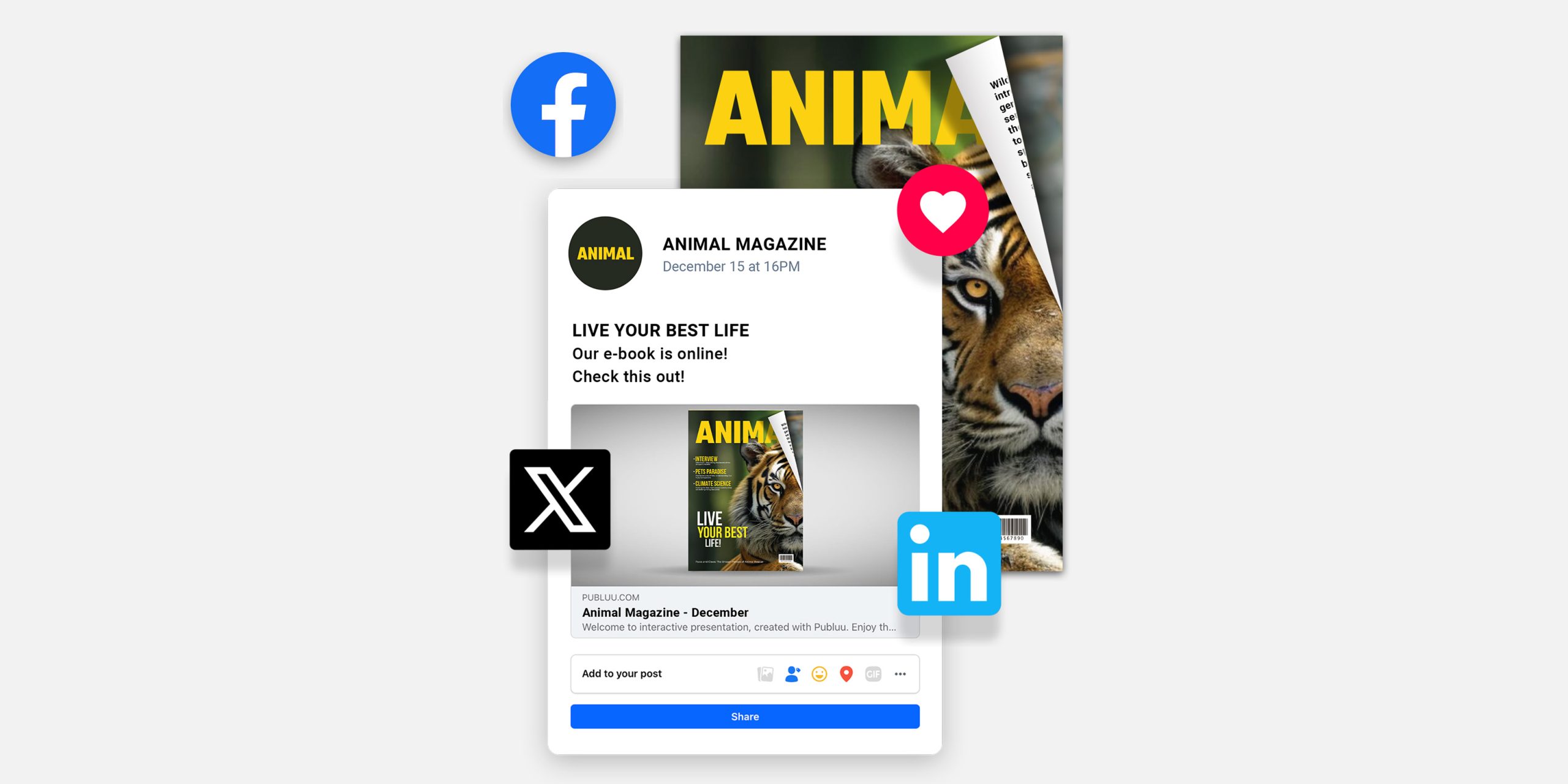 sharing content on social media for promotion