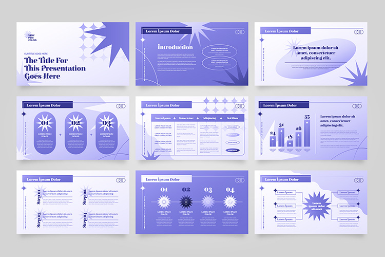 Gradient slide presentation template gradient slide product presentation template