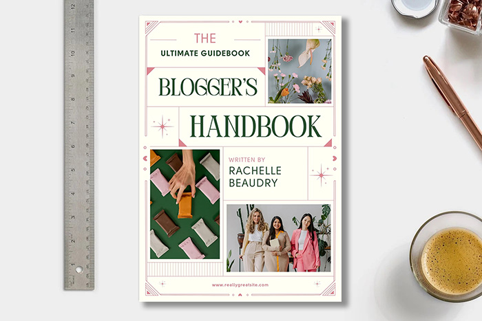 guía para blogueros verde y rosa