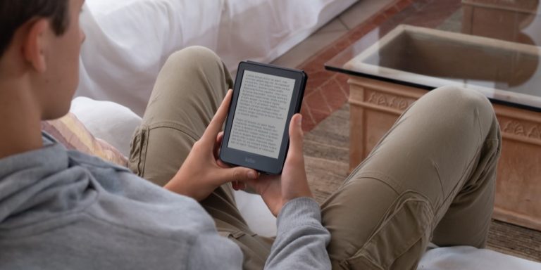 man reading on kobo epub format