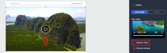 video replacement in flipbook maker