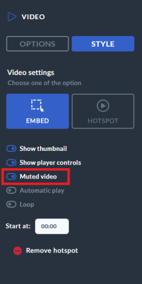 how to mute video in flipbook maker