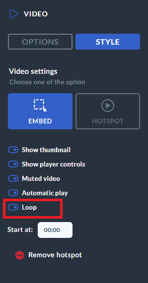 video looping in flipbook maker