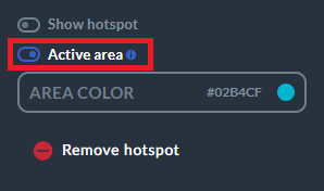 active area option enabled in flipbook maker