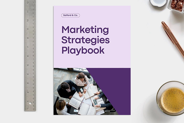 purple minimalist company playbook template
