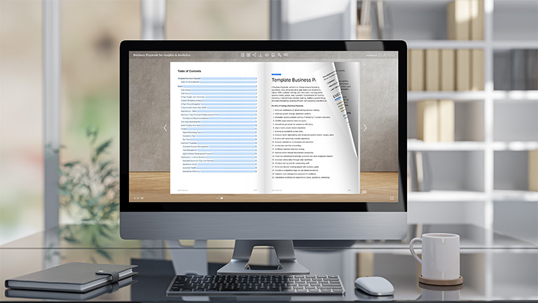 company playbook flipbook example with hotspots