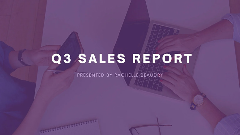 quarter sales report presentation template