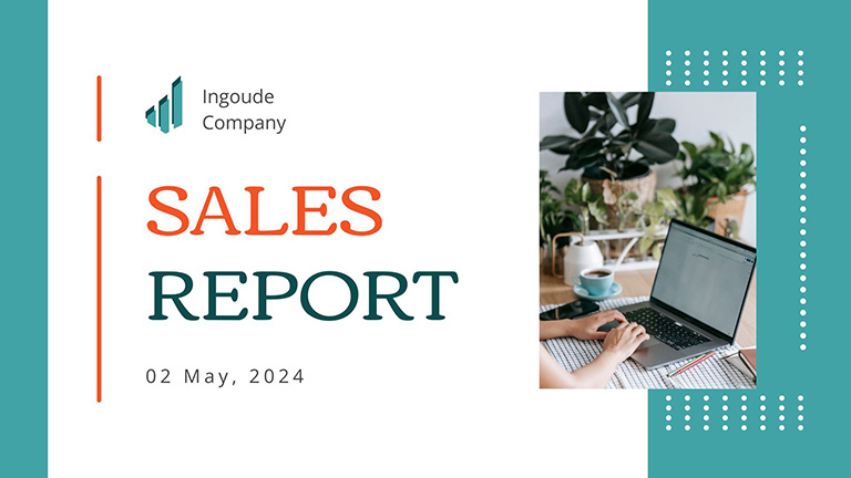 Simple sales report presentation template