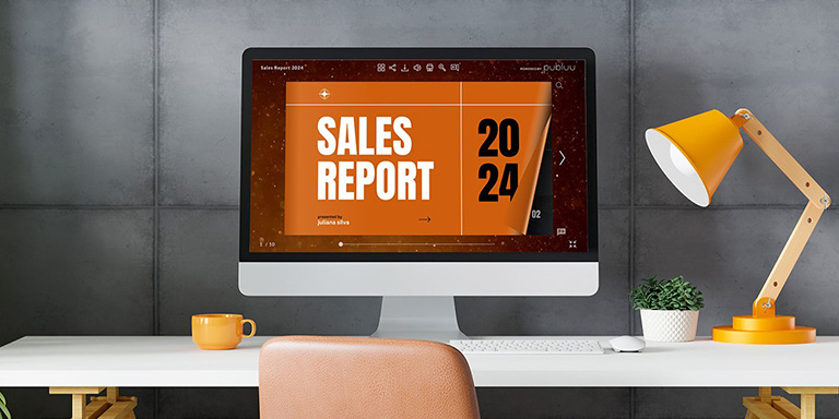 sales report example on a desktop