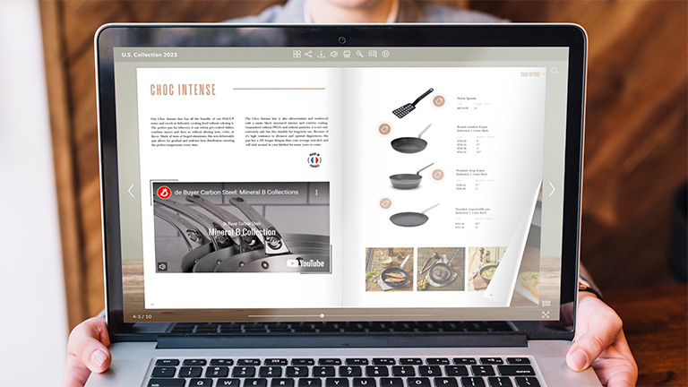 digital business catalog showcased on a laptop