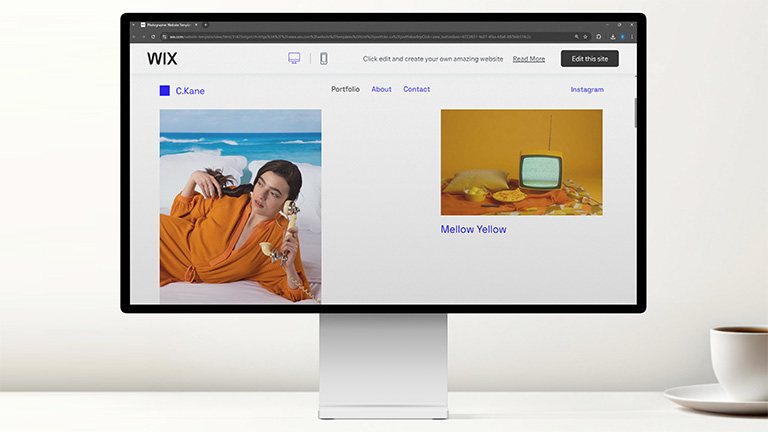 wix as an example of an interactive portfolio maker