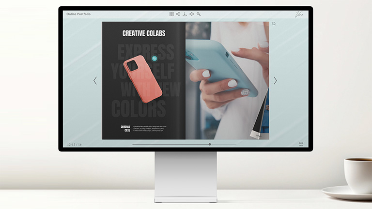 publuu as an example of an interactive portfolio maker