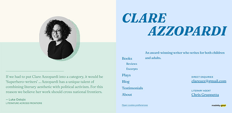 example of a writing and content creation portfolio