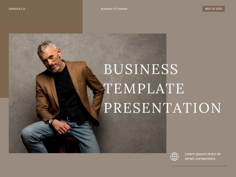 brown and cream modern business plan presentation template