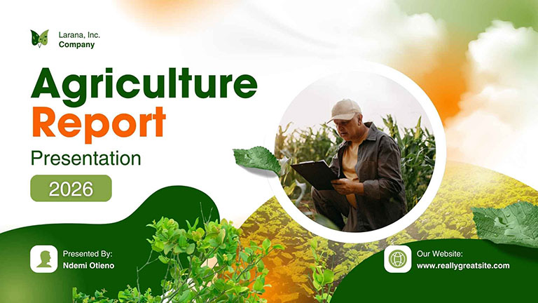 green and orange agriculture report business plan presentation