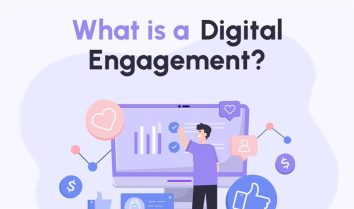 digital engagement concept illustration