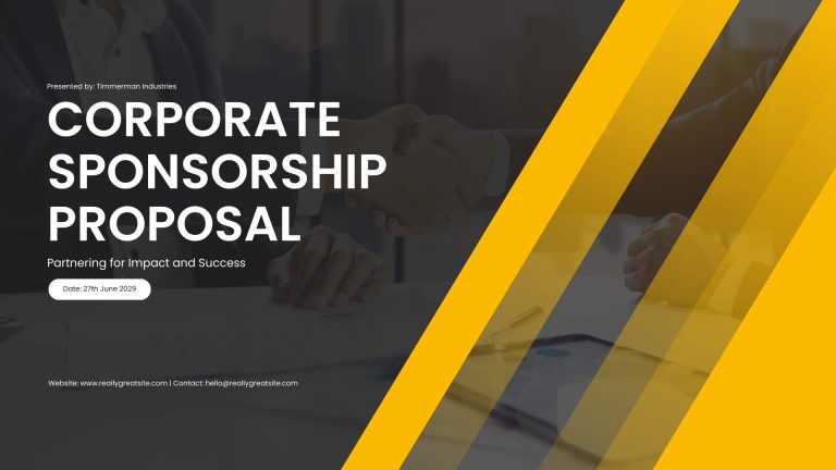 yellow and black corporate business sponsorship proposal