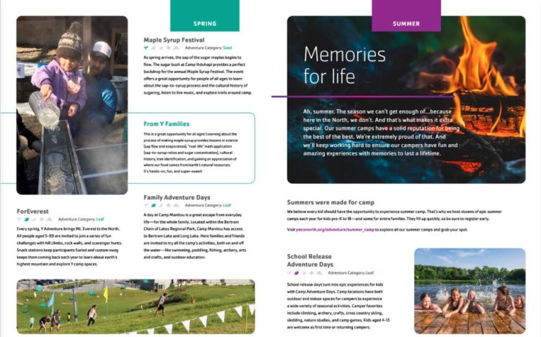 camps and vacation booklet as an example of a marketing brochure