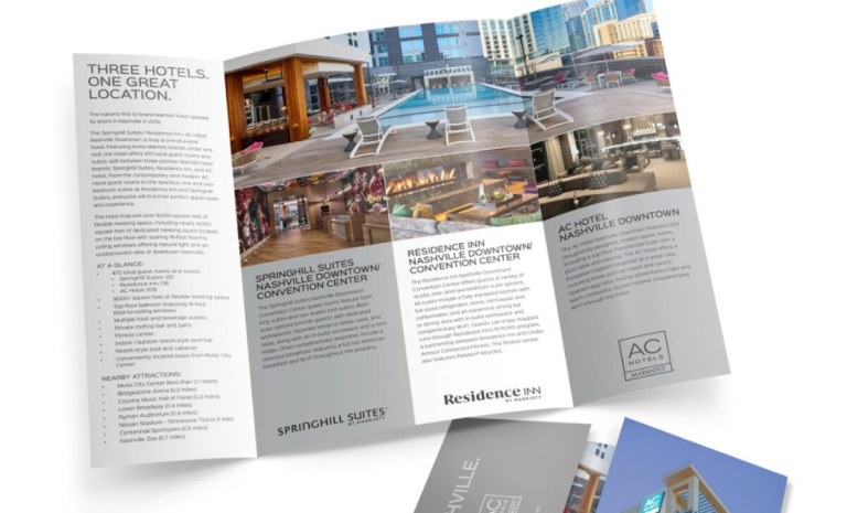 hotel brochure as an example of a marketing brochure