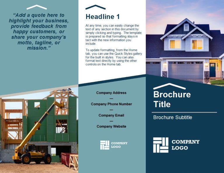 versatile real estate marketing brochure template