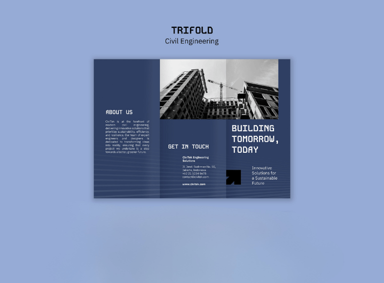 civil engineering marketing brochure template