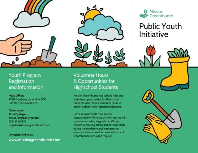 nonprofit tree planting marketing brochure template