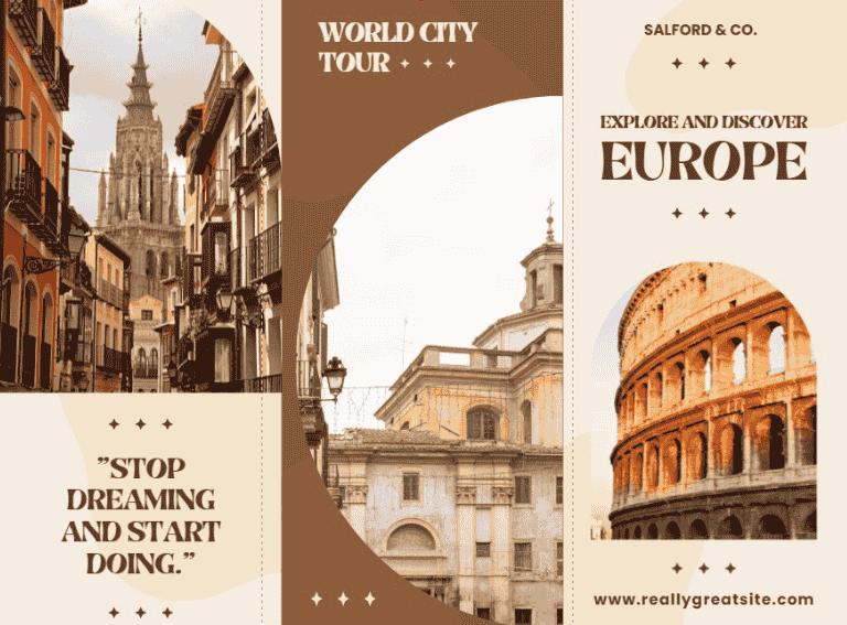 travel inspiration marketing brochure template