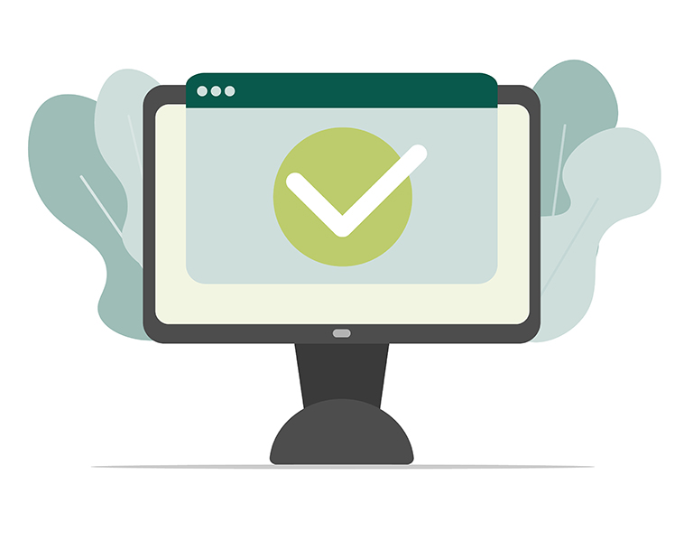 digital employee handbook approval on a computer screen