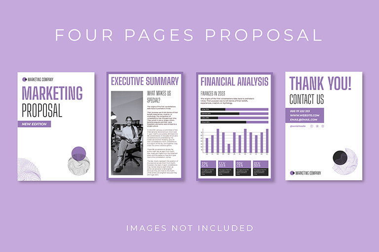 Marketing company proposal marketing company proposal in mauve tones