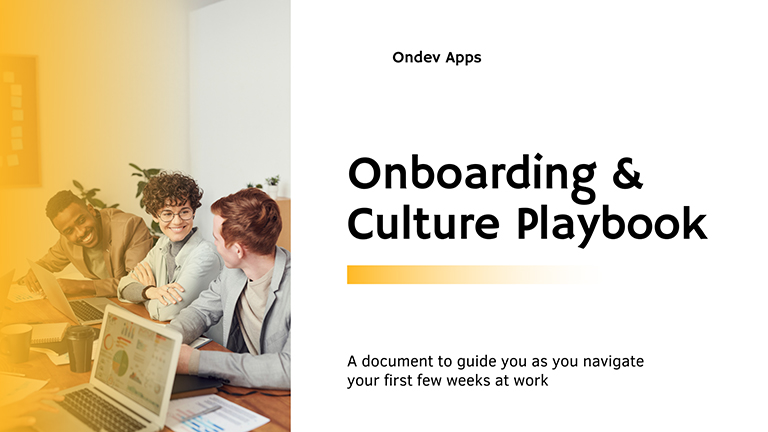 onboarding and culture playbook template from canva