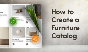 how to create a furniture catalog cover with product layout