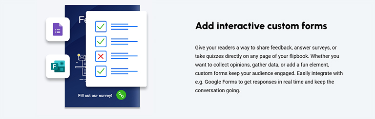 Formulaires, enquêtes et vraie interaction avec l'école formulaires interactifs dans un magazine scolaire