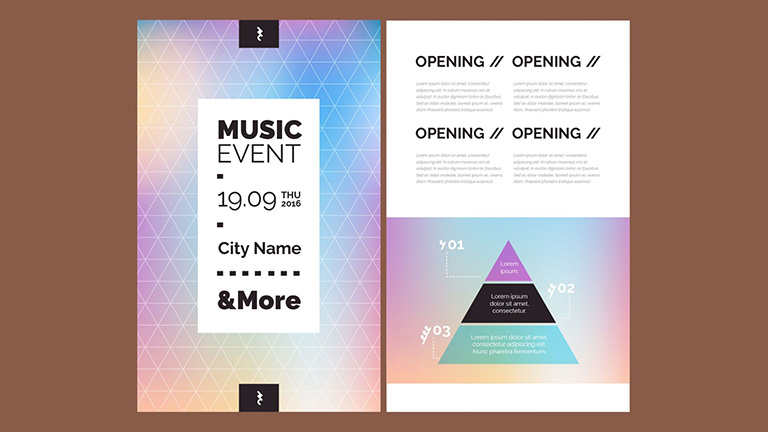 music event bifold brochure freepik example