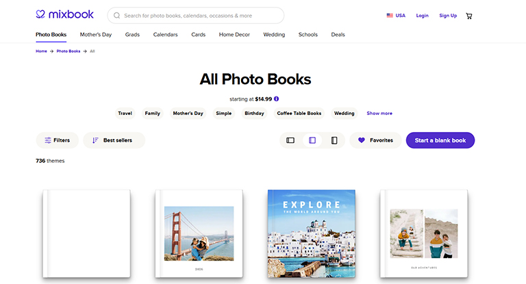 mixbook tool für fotoalbum hochzeit