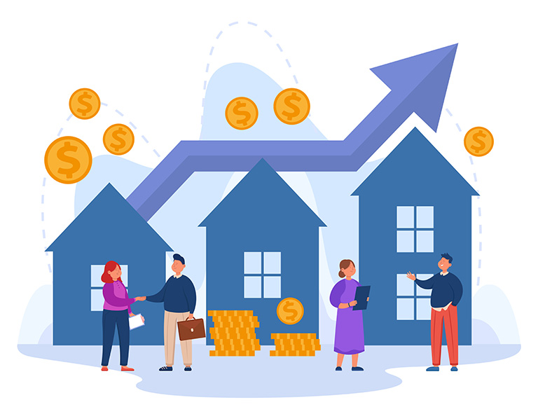 graphic symbolizing real estate lead growth