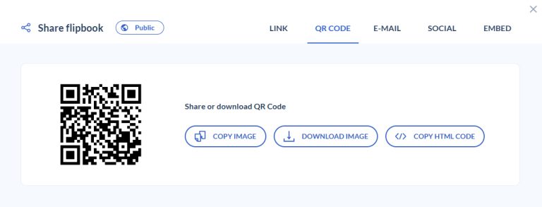 Téléchargez le QR code partager un flipbook pdf avec un qr code