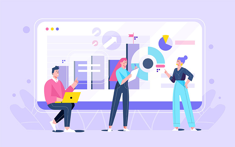 Key principles of effective presentation design presentation design team analyzing charts and data