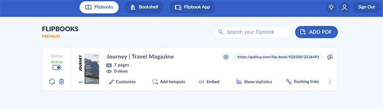 uploading a pdf file to publuu
