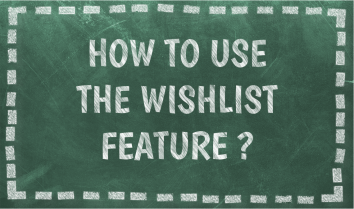 how to use the wishlist feature