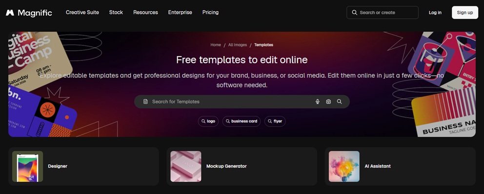 Magnific magnific free catalog templates website