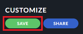 save button in the flipbook customization section