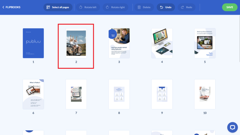 Sostituzione della pagina sostituzione di una pagina in un flipbook
