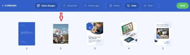 Pagina ripristinata nella posizione originale nella pubblicazione ripristinare pagina nella posizione originale